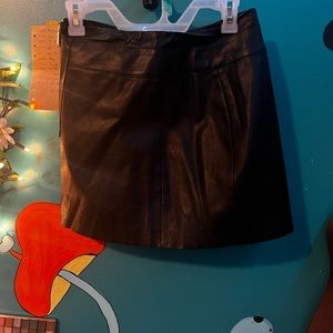 Black Leather Mini Skirt